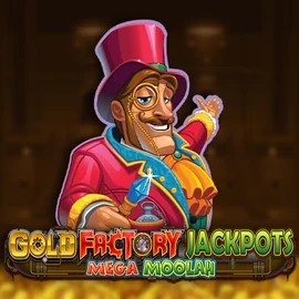 Gold Factory Jackpots Mega Moolah slot icon by Aurum Signature Studios, available at Gama Casino